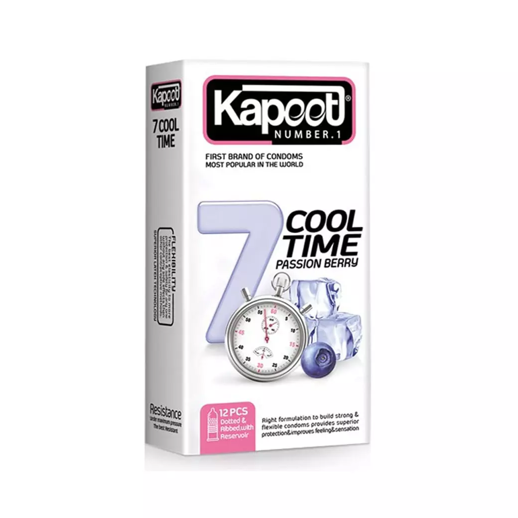 Kapoot-Nach-Condom-7-Cool-Time-12pcs-4433.webp کاندوم تاخیری هفت کاره سرد کاپوت - تصویر 1