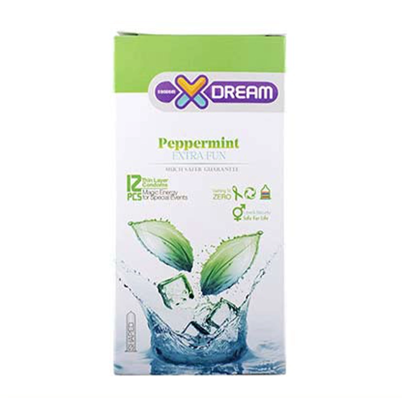 2531 کاندوم خنک کننده ایکس دریم مدل Peppermint بسته 12 عددی - تصویر 1