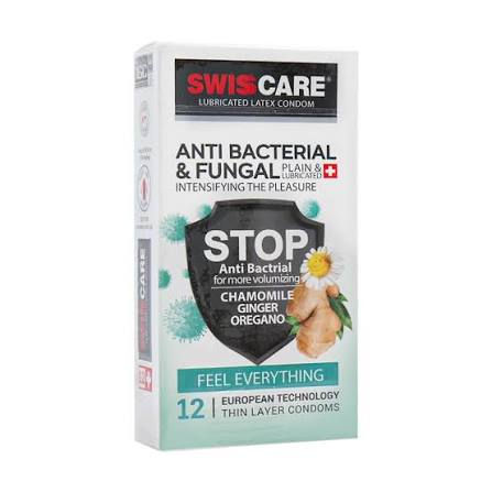 images-1 کاندوم ضد قارچ سوئیس کر مدل Anti Bacterial آنتی باکتریال بسته 12 عددی - تصویر 1
