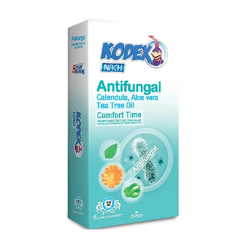 kodex-condom-22-antifungal کاندوم ضد قارچ کدکس مدل antifungal بسته 12 عددی - تصویر 1