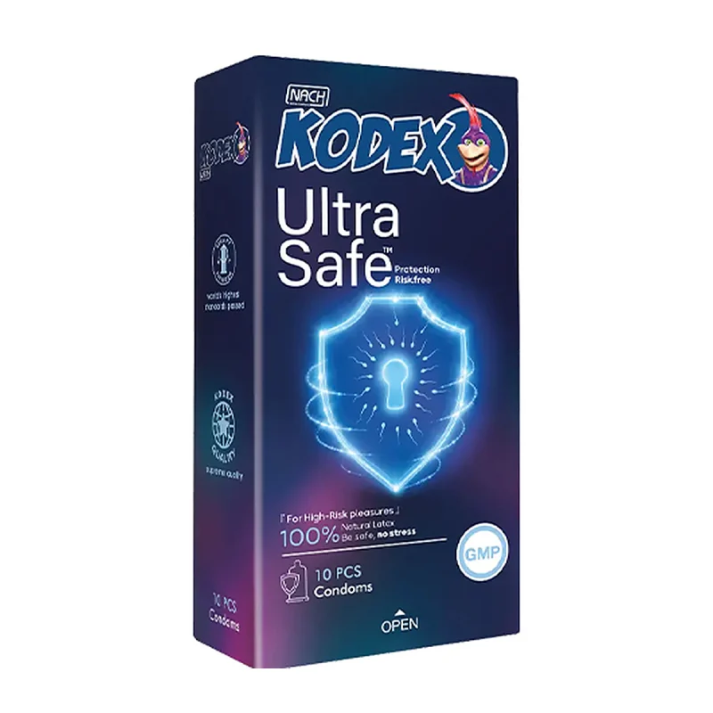 kodex-condom-23-ultra-safe کاندوم کدکس مدل اولترا سیف Ultra Safe بسته 12 عددی - تصویر 1
