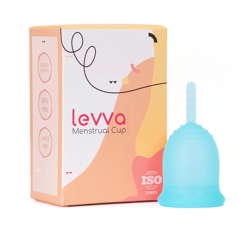 1351 کاپ قاعدگی لیوا فارما سایز کوچک سبز آبی - تصویر 1