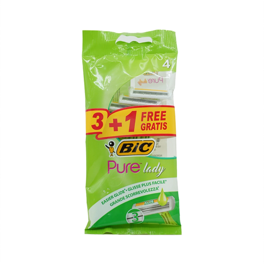 2351 ژیلت سه لبه بیک پیور سبز 3 عددی - تصویر 1