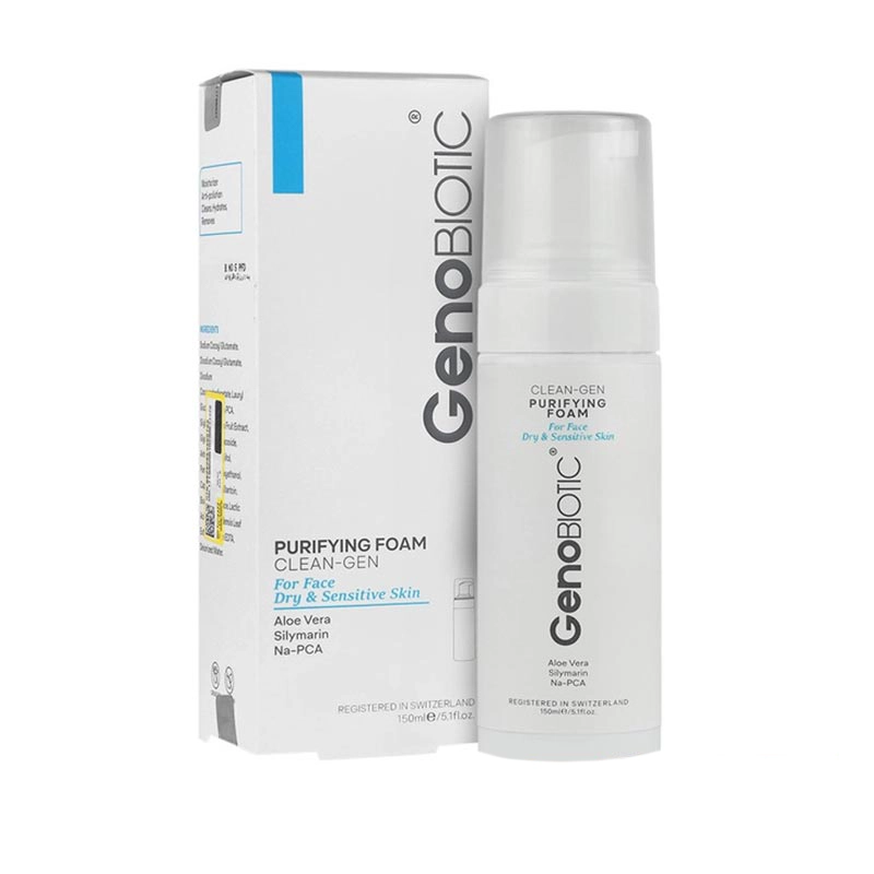 342 فوم شستشو صورت ژنوبایوتیک مناسب پوست خشک حجم 150ml - تصویر 1