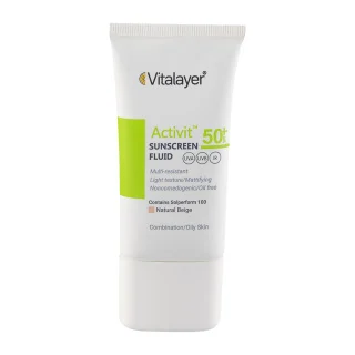 76104-2-2025310145043247 کرم ضد آفتاب spf50 رنگی ویتالایر مدل اکتیویت نچرال بژ حجم 50ml - تصویر 1