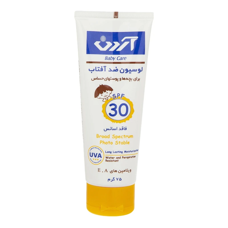 9dab354d78c15caefe0618f54961576a34cc26c5_1754485568 لوسیون ضدآفتاب کودکان آردن spf30 حجم 75ml - تصویر 1