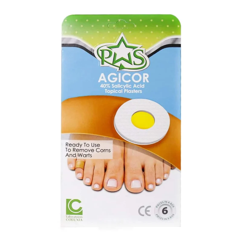 Agicor-40-Salicylic-Acid-Topical-Plasters چسب میخچه آجیکور - تصویر 1