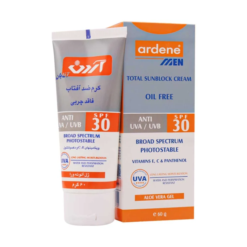 Ardene-Total-Sunblock-Cream-Oil-Free-For-Men-SPF30-60-g کرم ضد آفتاب spf30 آردن مناسب آقایان حجم 60ml - تصویر 1