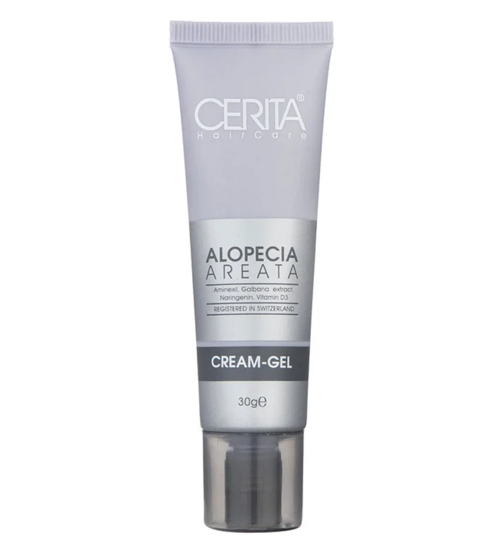 Cerita-Alopecia-Areata-Cream-Gel-Khanoumi-20241915347141 کرم ژل مو سریتا مدل Alopecia Areata مناسب موهای ریزش سکه ای حجم 30ml - تصویر 1