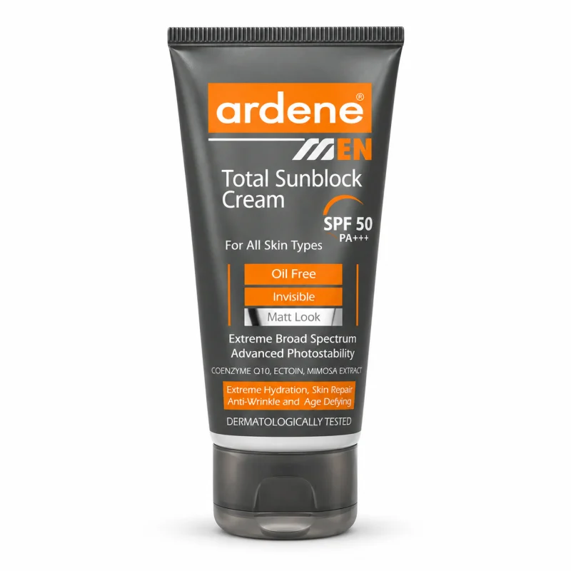 ChatGPT-Image-Sep-13-2026-01_45_57-PM کرم ضدآفتاب آردن مناسب آقایان SPF50 حجم 50ml - تصویر 1