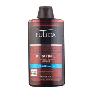 Fulica-Keratin-E-Shampoo-400ml-Khanoumi-2024429154237849 شامپو موی سر فولیکا تقویت کننده و ترمیم کننده مدل Keratin E حجم 400ml - تصویر 1