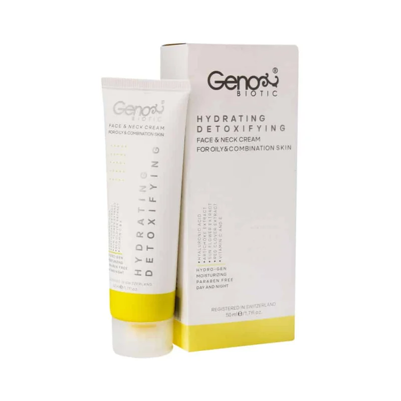 Genobiotic-Face-And-Neck-Cream-For-Oily-Skin-50-ml کرم رطوبت رسان صورت و گردن ژنوبایوتیک مناسب پوست چرب 50ml - تصویر 1