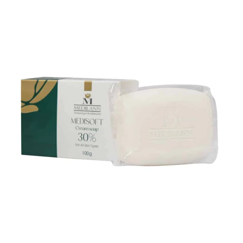 Medilann-Medisoft-Cream-Soap-for-All-Skin-Types-100-1 صابون کرم دار مدیلن مناسب انواع پوست حجم 100 گرم - تصویر 1