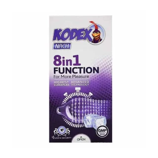 Nach-Kodex-8In1-Function-Condoms-10pcs-khanoumi-2025525182356693 کاندوم کدکس مدل 8 در 1 Function بسته 10 عددی - تصویر 1