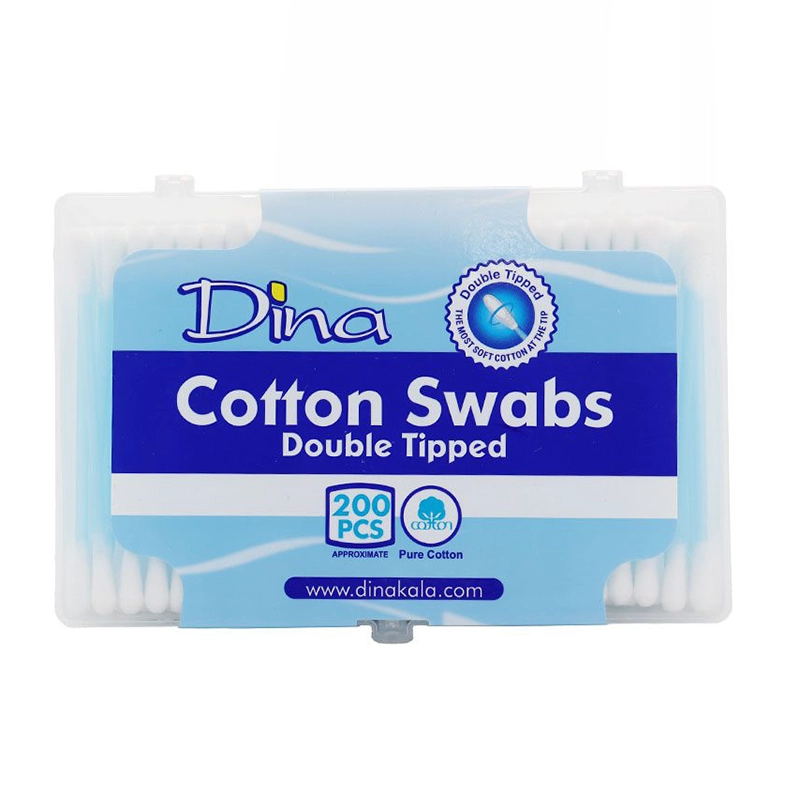 dina200 گوش پاک کن دینا مکعبی 200 عددی - تصویر 1