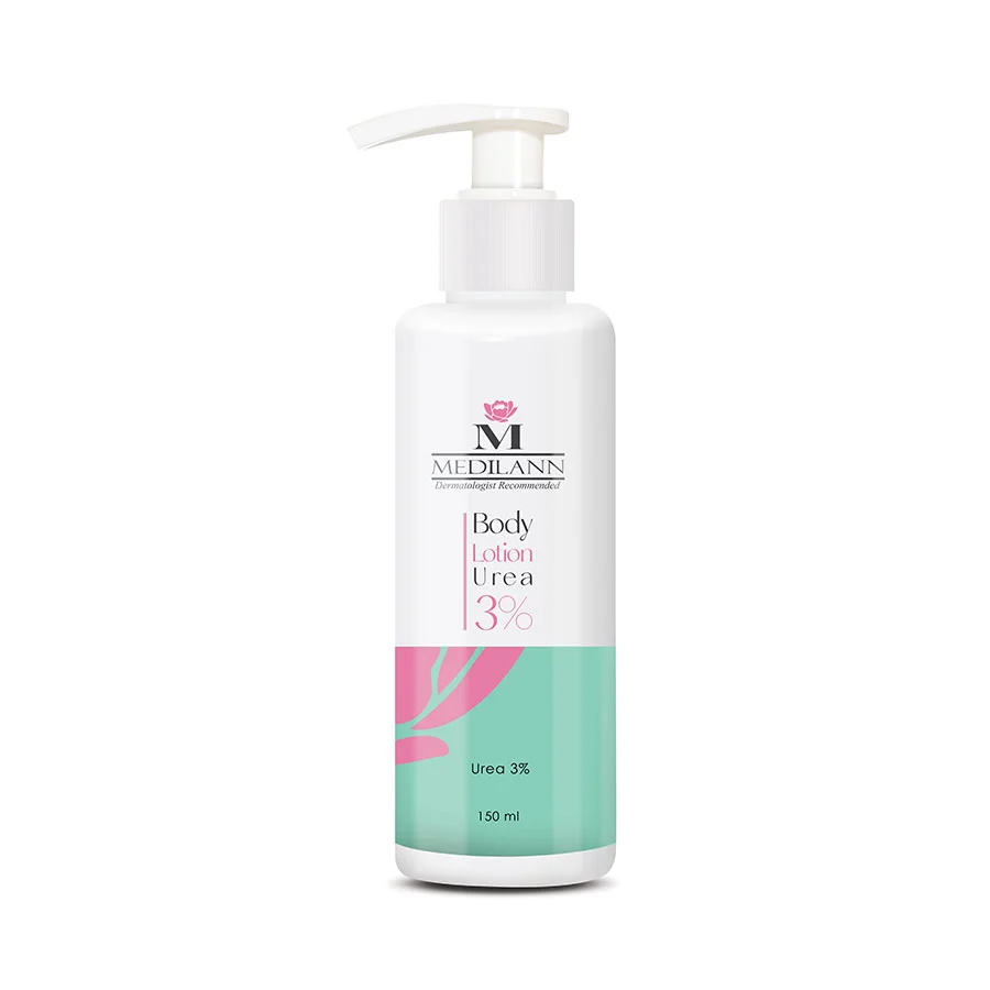 medilan-body-lotion لوسیون بدن پمپی مدیلن حاوی اوره 3% مناسب انواع پوست حجم 150ml - تصویر 1